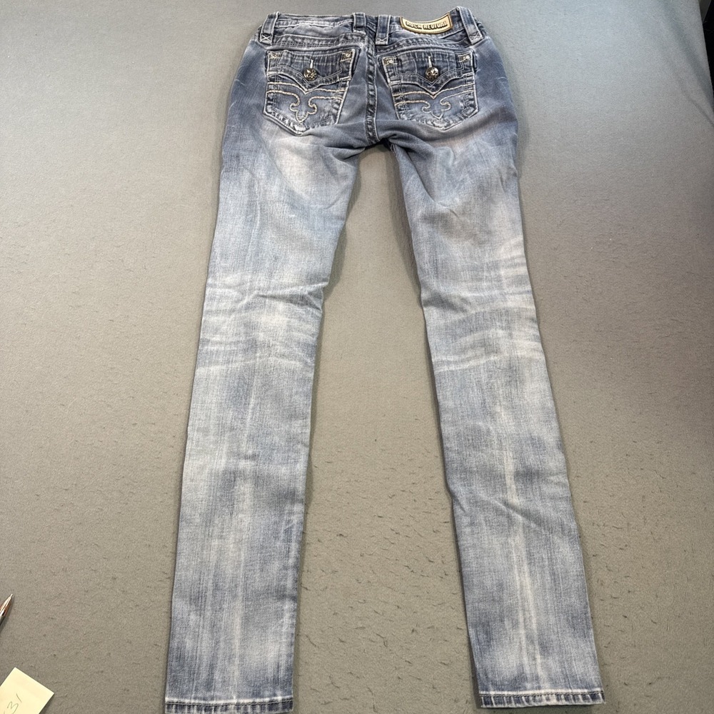 Rock Revival JEANS Womens 26x31.5 ALIVIA Easy SKINNY EMBELISHED THICK STITCH - Picture 2 of 10